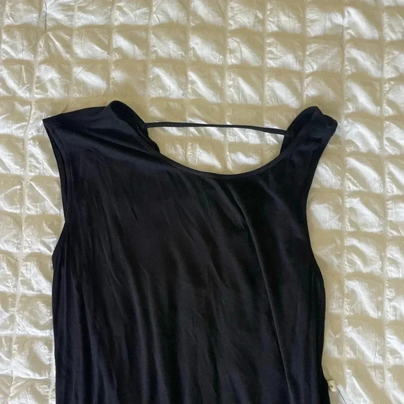 Express one eleven black drape back sleeveless tee - Picture 3 of 7